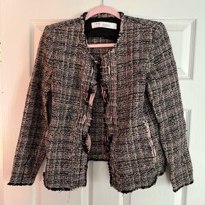 IRO Black pink and White Tweed Blazer